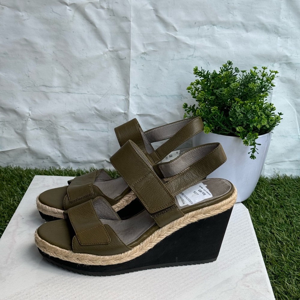 EILEEN FISHER Espadrille wedge Sandals size 7.5 women - Picture 3 of 11